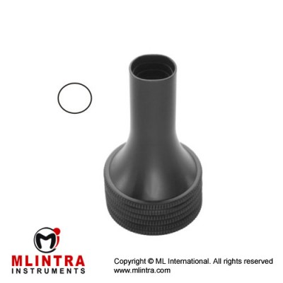 Zoellner Ear Speculum Fig. 1 - Oval - Black Stainless Steel, 3.8 cm / 1 1/2" Tip Size 9.5 x 10.5 mm